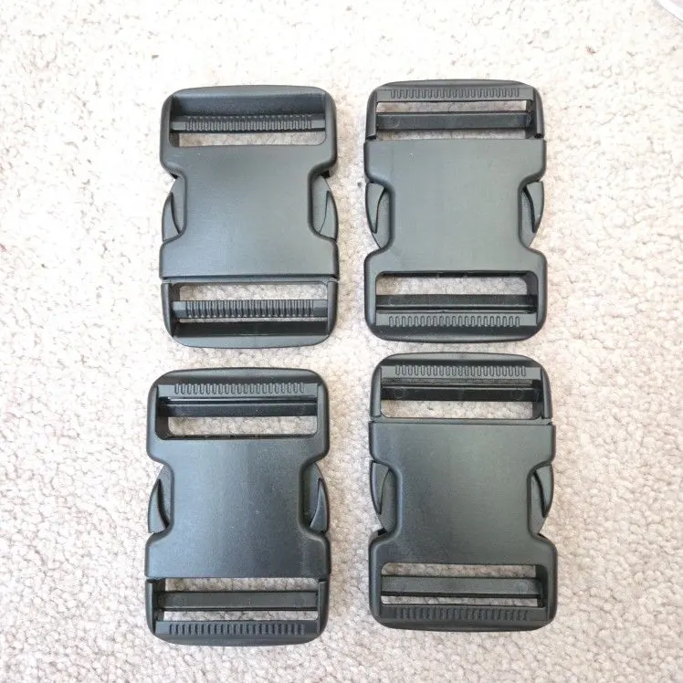 Quick Side Release Buckle Clips, Heavy Duty Plastic, 4 Pieces