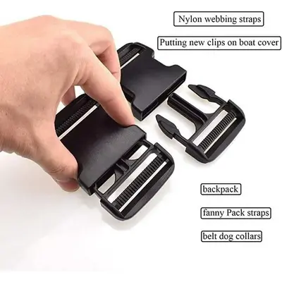 Quick Side Release Buckle Clips, Heavy Duty Plastic, 4 Pieces photo 6