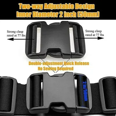 Quick Side Release Buckle Clips, Heavy Duty Plastic, 4 Pieces photo 3