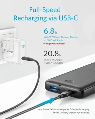 Anker PowerCore Essential 20000 PD USB-C Power Bank, 18W photo 7