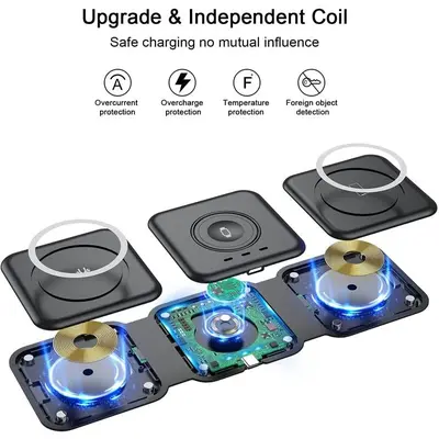 3-in-1 Foldable Magnetic Wireless Charging Pad for Travel photo 7