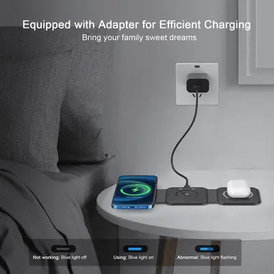 3-in-1 Foldable Magnetic Wireless Charging Pad for Travel photo 5