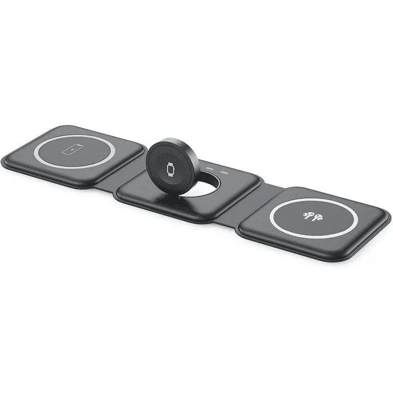 3-in-1 Foldable Magnetic Wireless Charging Pad for Travel