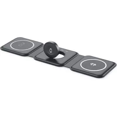 3-in-1 Foldable Magnetic Wireless Charging Pad for Travel