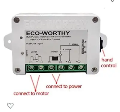 ECO-WORTHY Linear Actuator Motor Controller with Remote Polarity Reversal photo 2