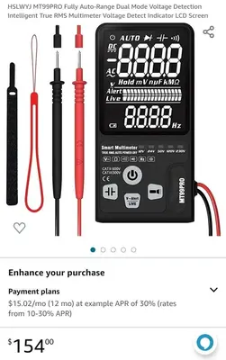 MT99PRO Auto-Ranging Dual-Mode Voltage Detector True RMS Multimeter photo 5