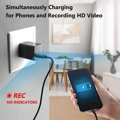 1080P Plug-In Charger Hidden Camera with Audio, Indoor Use photo 7