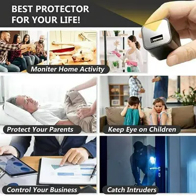 1080P Plug-In Charger Hidden Camera with Audio, Indoor Use photo 5