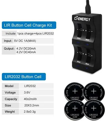 CT-Energy Lithium-Ion 2032 Coin Cell Battery Charger photo 8