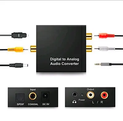 Optical/Coax Toslink Digital to Analog Audio Converter, RCA and 3.5 mm photo 5