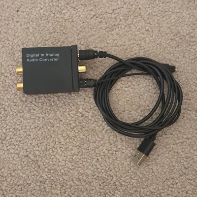 Optical/Coax Toslink Digital to Analog Audio Converter, RCA and 3.5 mm