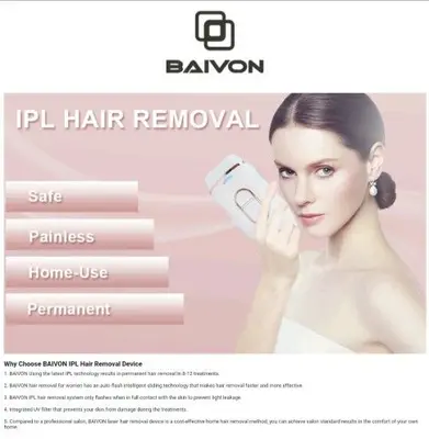 BAIVON Permanent IPL Hair Removal System for Women and Men photo 10