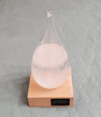 Storm Glass Weather Forecaster, Drop-Shaped Desktop Decor, 9 in photo 4