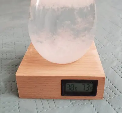 Storm Glass Weather Forecaster, Drop-Shaped Desktop Decor, 9 in photo 5