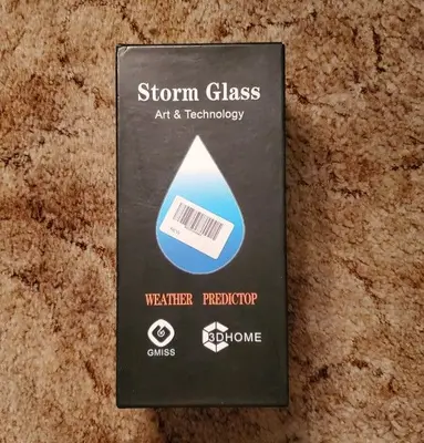Storm Glass Weather Forecaster, Drop-Shaped Desktop Decor, 9 in photo 2
