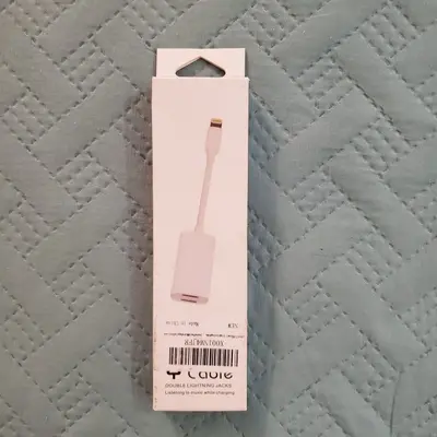 Dual Lightning Splitter for iPhone: Headphone Audio plus Charging
