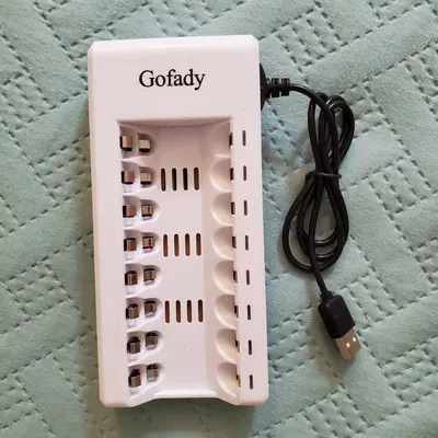 Gofady GO-G01 8-Bay Smart Fast Charger for AA/AAA Ni-MH/Ni-Cd