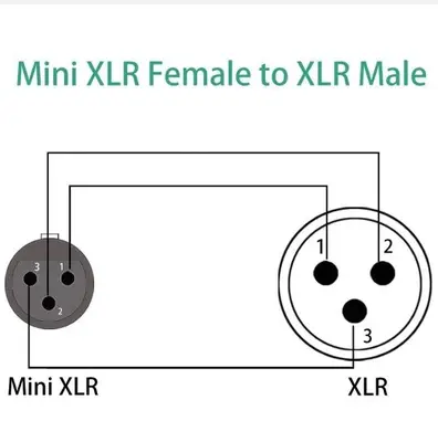 Colicoly 3-Pin Mini XLR (TA3F) Female to XLR Male Cable photo 3