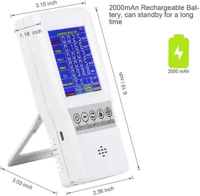 Multifunctional Air Quality and Gas Tester with LCD photo 5