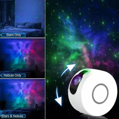 3-in-1 Starry Sky LED Projection Lamp with Stars and Moon photo 3