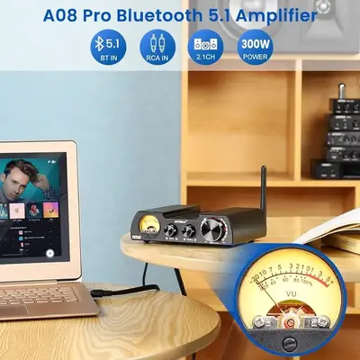 AIYIMA A08 Pro TPA3255 Bluetooth 5.1 Power Amplifier, 300W+300W photo 6