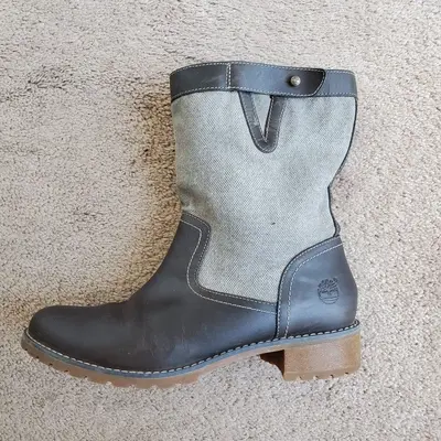 Timberland Women's Fabric and Distressed Leather Boots A1B94 photo 5