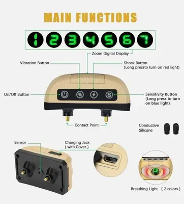 Bark Control Static Dog Collar with 4 Training Modes photo 8