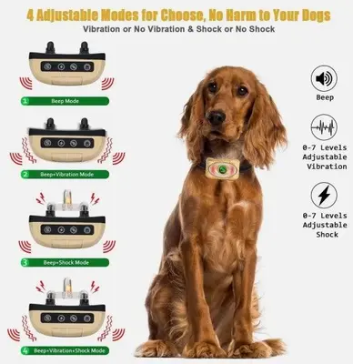Bark Control Static Dog Collar with 4 Training Modes photo 9