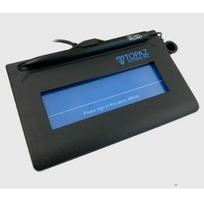 Topaz SignatureGem LCD 1x5 T-LBK462-H8B-R Signature Capture Pad