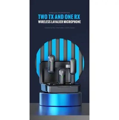 Dual Wireless Lavalier Microphones with Noise Reduction, USB-C/Lightning photo 8
