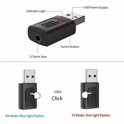 4-in-1 Bluetooth 5.0 Transmitter and Receiver Audio Adapter photo 6