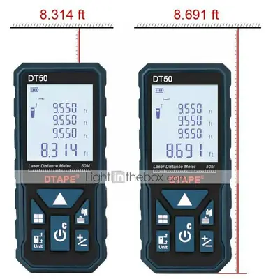 DTAPE DT50 2.0" Backlit LCD Laser Rangefinder Distance Meter photo 11