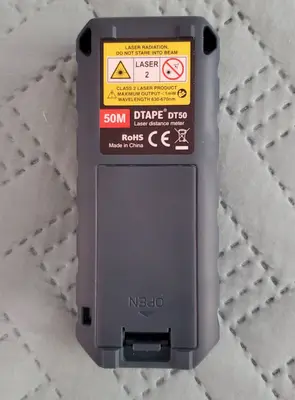 DTAPE DT50 2.0" Backlit LCD Laser Rangefinder Distance Meter photo 2