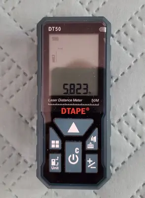 DTAPE DT50 2.0" Backlit LCD Laser Rangefinder Distance Meter