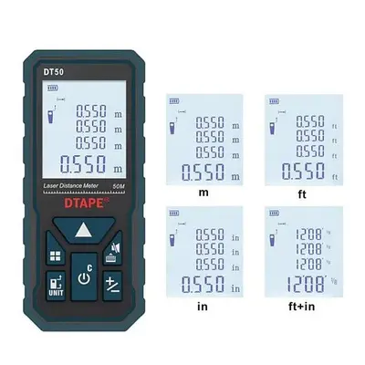 DTAPE DT50 2.0" Backlit LCD Laser Rangefinder Distance Meter photo 4