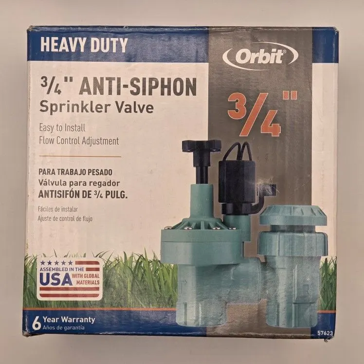 Orbit 57604 1-Inch FPT Automatic Anti-Siphon Valve with Flow Control