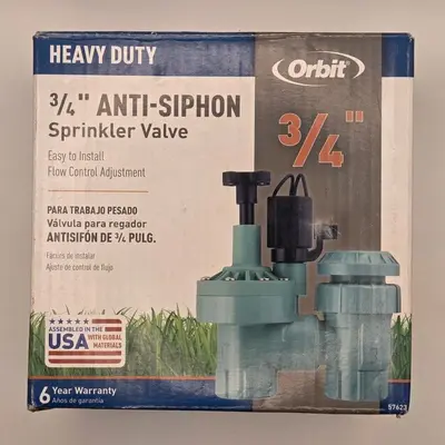Orbit 57604 1-Inch FPT Automatic Anti-Siphon Valve with Flow Control