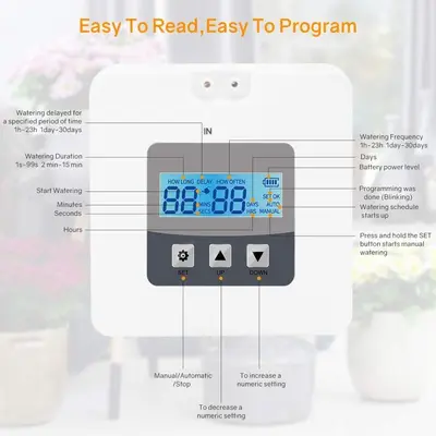 30-Day Digital Programmable Water Timer, 5V USB Powered photo 5