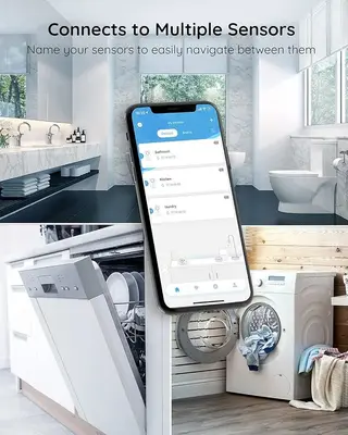 Govee WiFi Water Leak Sensor, 100dB Alarm with App Alerts photo 4