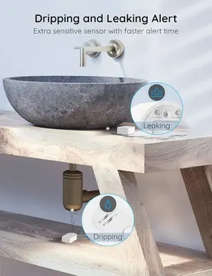 Govee WiFi Water Leak Sensor, 100dB Alarm with App Alerts photo 5