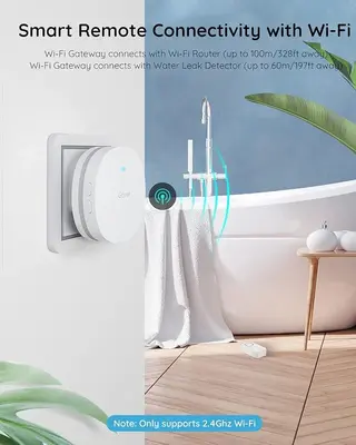 Govee WiFi Water Leak Sensor, 100dB Alarm with App Alerts photo 2