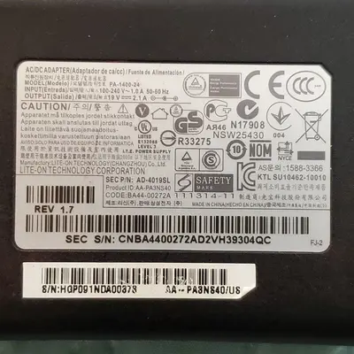 19V 2.1A 40W Slim AC Adapter for Samsung Series 3, 5, 7, 9 photo 2
