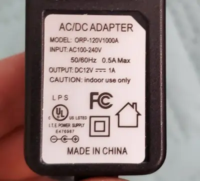 12V 1A AC Adapter Charger photo 2