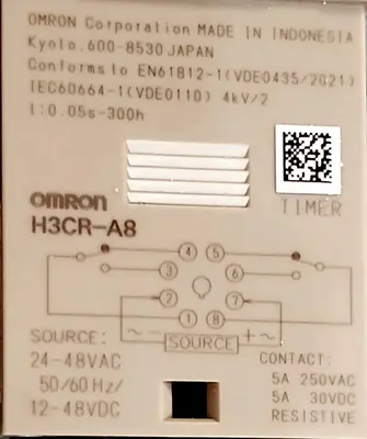 OMRON H3CR-A8 Multifunction Timer, AC24-48/DC12-48 photo 6