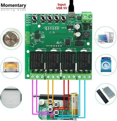 4-Channel WiFi Smart Switch Relay Module, Tuya/Smart Life photo 5