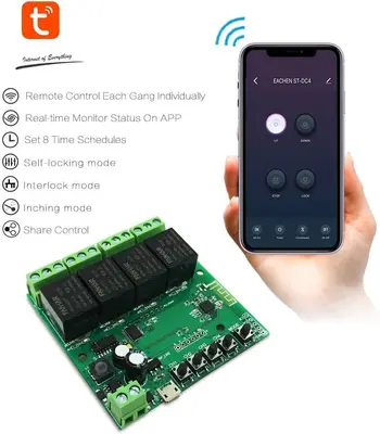 4-Channel WiFi Smart Switch Relay Module, Tuya/Smart Life photo 10