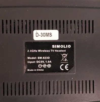Base for SIMOLIO 2.4G Wireless TV Headsets, 100 ft Range photo 3