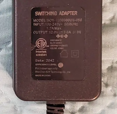 12V 3A AC to DC Power Adapter, 3.5 x 1.35 mm Plug photo 2