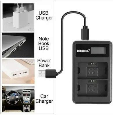 2-Pack Replacement Canon LP-E6/LP-E6N Batteries with Charging Dock photo 5