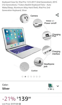 Keyboard Case with 5200mAh Power Bank for iPad Pro 12.9 (2nd Gen) photo 8